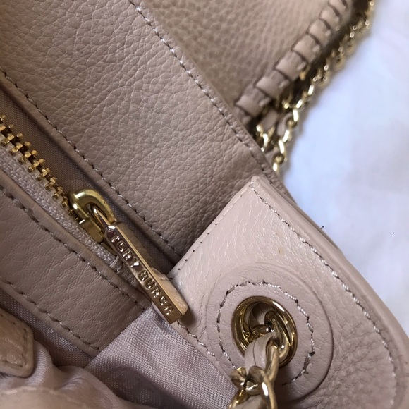 Tory Burch Marion Small Leather Bag Light Oak - Picture 8 of 16